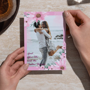 "Just You, Me, and the Endless Horizon" Pink Water Invitation