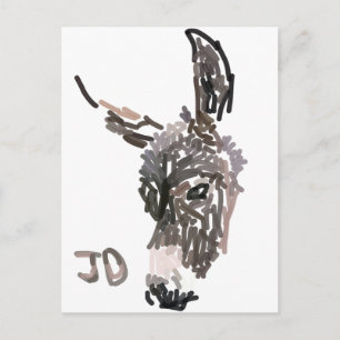 JustDonkeys logo postcard