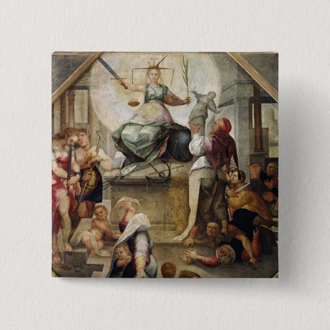 Justice 15 Cm Square Badge (Front)