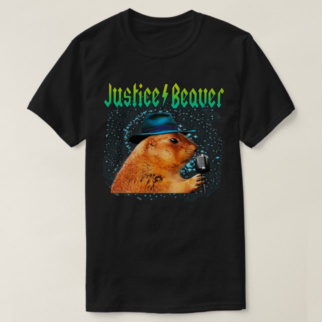 Justice Beaver Music Star T-Shirt (Design Front)