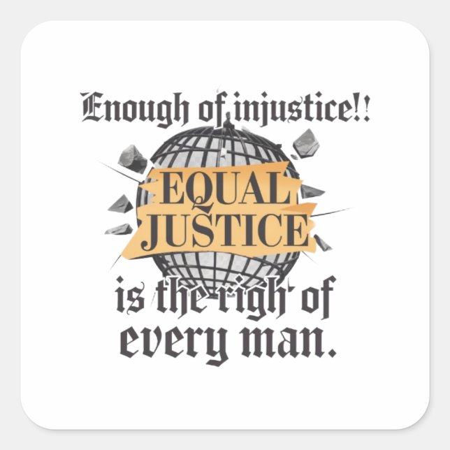 Justice for All Square Sticker (Front)