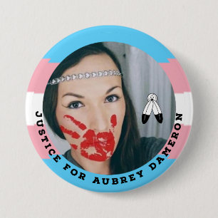 Justice for Aubrey Dameron button
