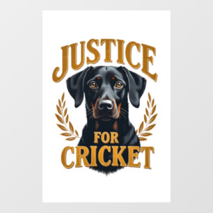 Justice For Cricket Vintage Dog Memorial Typograph