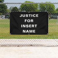 Justice For Custom Text Protest