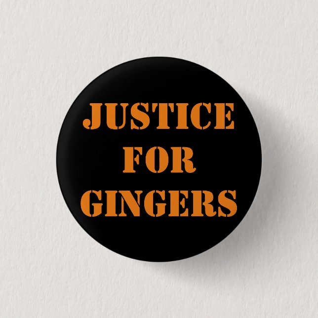 Justice for Gingers 3 Cm Round Badge (Front)
