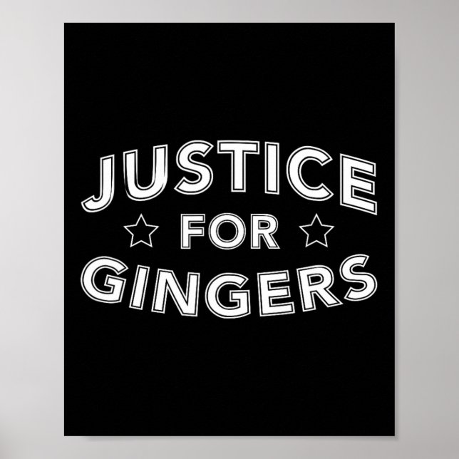 Justice For Gingers Funny Redhead Irish Scottish P Poster (Front)