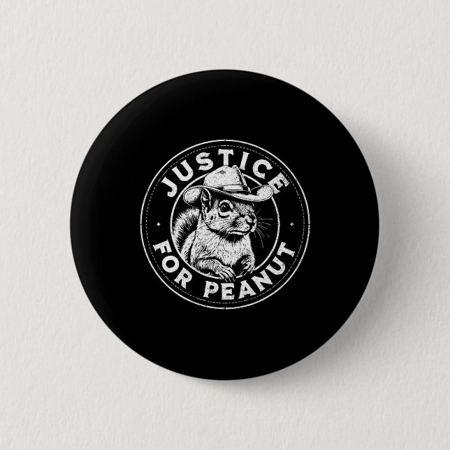 Justice For Peanut The Squirrel - P’nut Pnut Peanu 6 Cm Round Badge (Front)