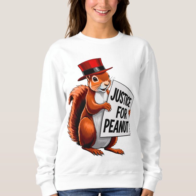 Justice For Peanut The Squirrel - Squirrel Lover Sweatshirt (Front)