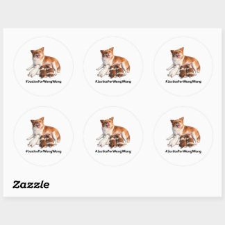 Justice for Wang Wang Classic Round Sticker