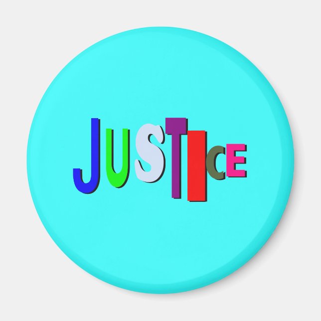 Justice in Color Round Magnet A (Front)