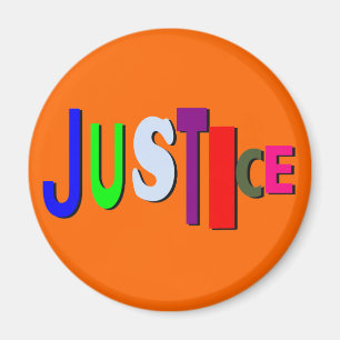 Justice in Colour Round Magnet B