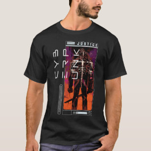 Justice in Cyberpunk: Libra sign Balancing the Sca T-Shirt