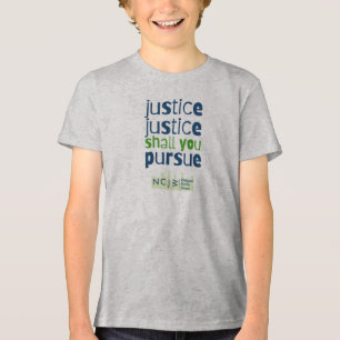 Justice, Justice Shall You Pursue Kid's T-Shirt Tri-Blend Shirt