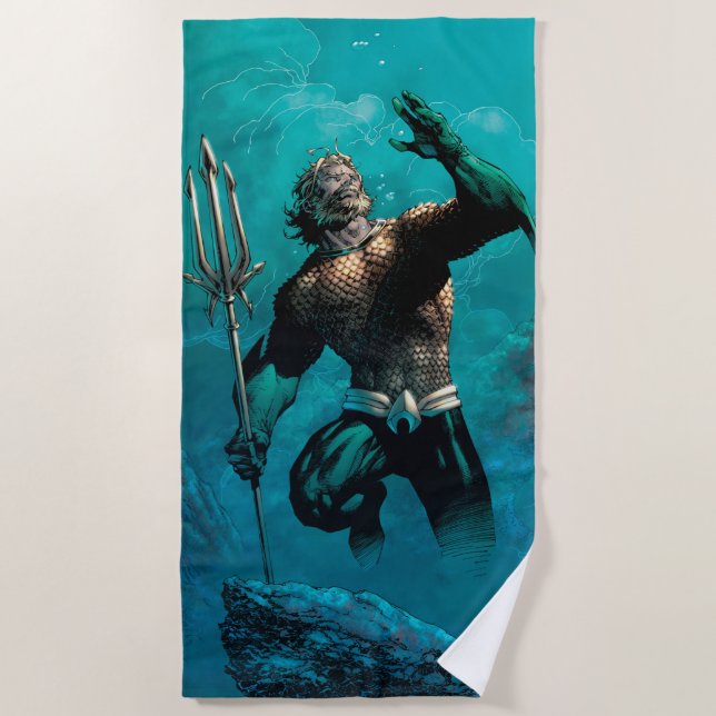 Justice League #10 Aquaman Drowned Earth Variant Beach Towel (Front)