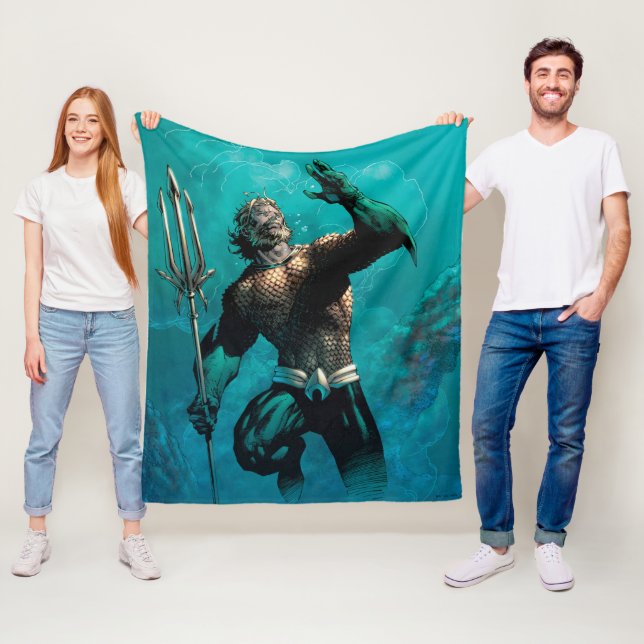 Justice League #10 Aquaman Drowned Earth Variant Fleece Blanket (In Situ)