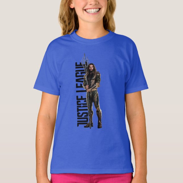 Justice League | Aquaman On Battlefield T-Shirt (Front)