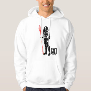 Justice League Aquaman Pose Noir Pop Art Hoodie