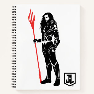 Justice League   Aquaman Pose Noir Pop Art Notebook