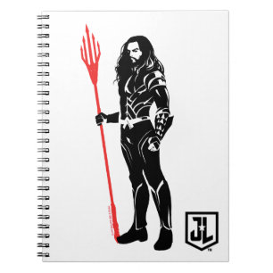 Justice League   Aquaman Pose Noir Pop Art Spiral Notebook