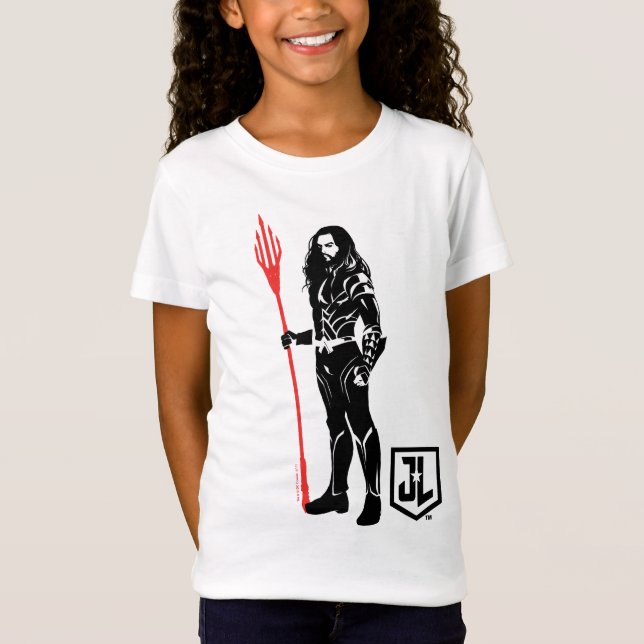 Justice League | Aquaman Pose Noir Pop Art T-Shirt (Front)