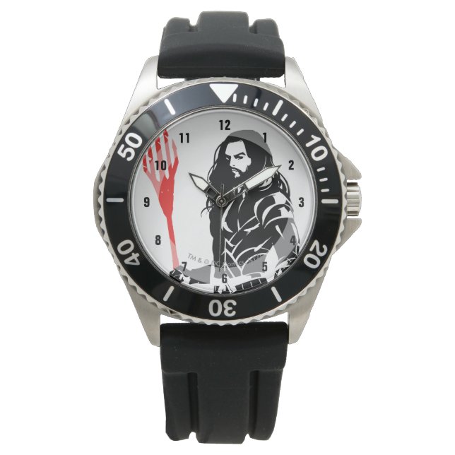 Justice League | Aquaman Pose Noir Pop Art Watch (Front)