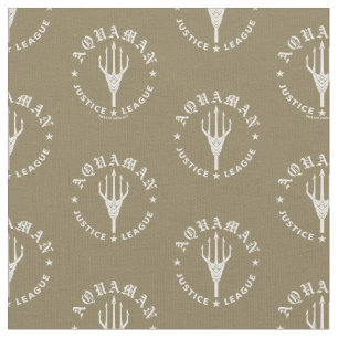 Justice League Aquaman Retro Trident Emblem Fabric