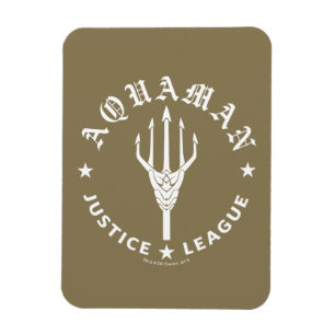 Justice League Aquaman Retro Trident Emblem Magnet