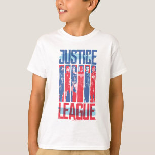 Justice League Blue & Red Group Pop Art T-Shirt