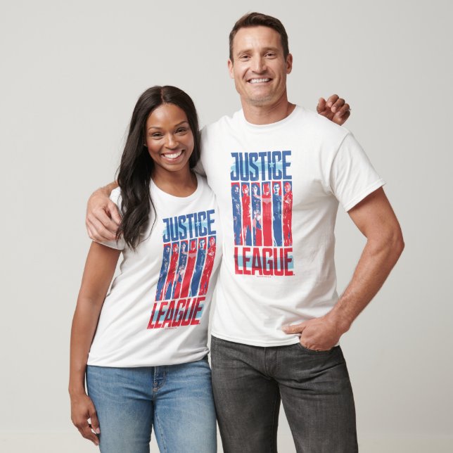 Justice League | Blue & Red Group Pop Art T-Shirt (Unisex)
