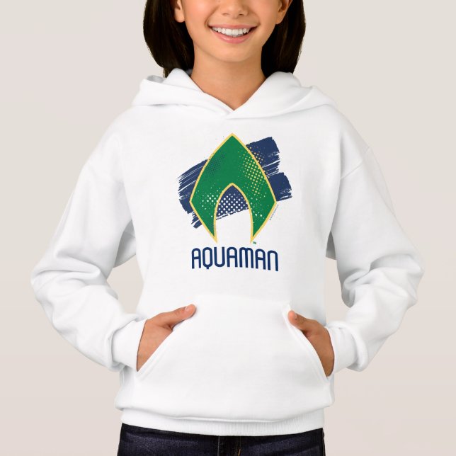 Justice League | Brush & Halftone Aquaman Symbol (Front)