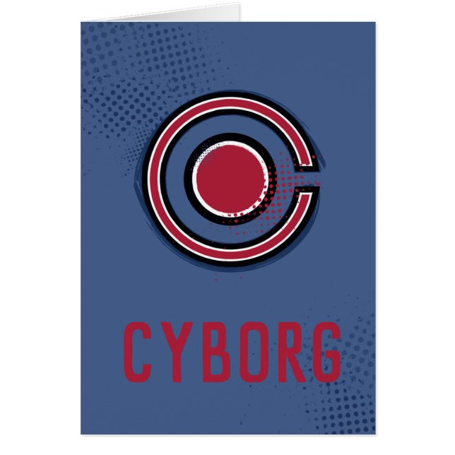 Justice League | Brush & Halftone Cyborg Symbol (Front)