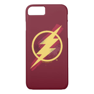 Justice League Brush & Halftone Flash Symbol Case-Mate iPhone Case