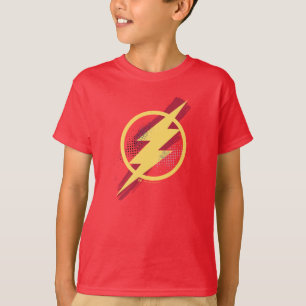 Justice League Brush & Halftone Flash Symbol T-Shirt