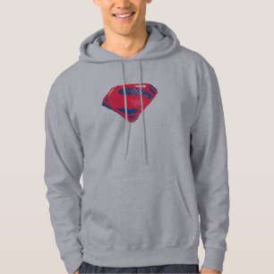 Justice League Brush & Halftone Superman Symbol Hoodie