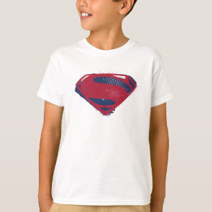 Justice League   Brush & Halftone Superman Symbol T-Shirt