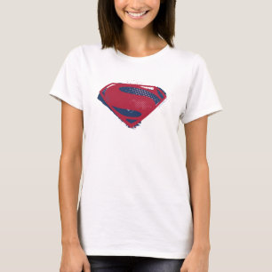 Justice League Brush & Halftone Superman Symbol T-Shirt