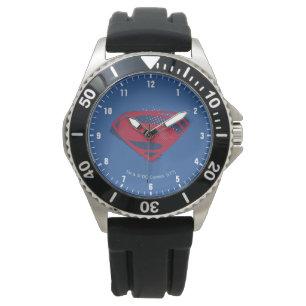 Justice League Brush & Halftone Superman Symbol Watch