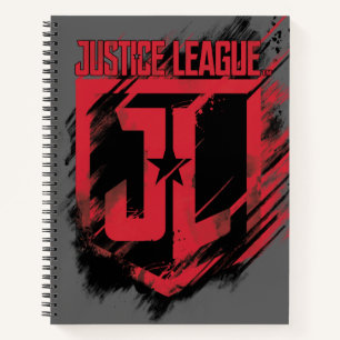 Justice League   Brushed Paint JL Shield Notebook