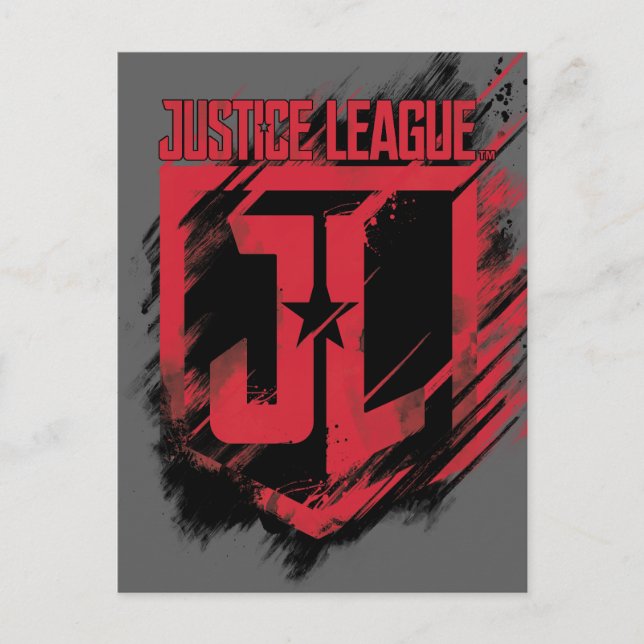 Justice League | Brushed Paint JL Shield Postcard (Front)