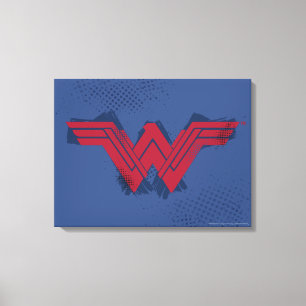 Justice League Brushed Wonder Woman Symbol Canvas Print