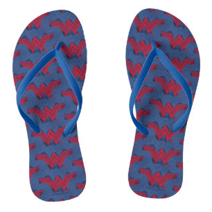 Justice League   Brushed Wonder Woman Symbol Jandals