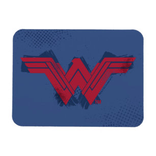 Justice League Brushed Wonder Woman Symbol Magnet