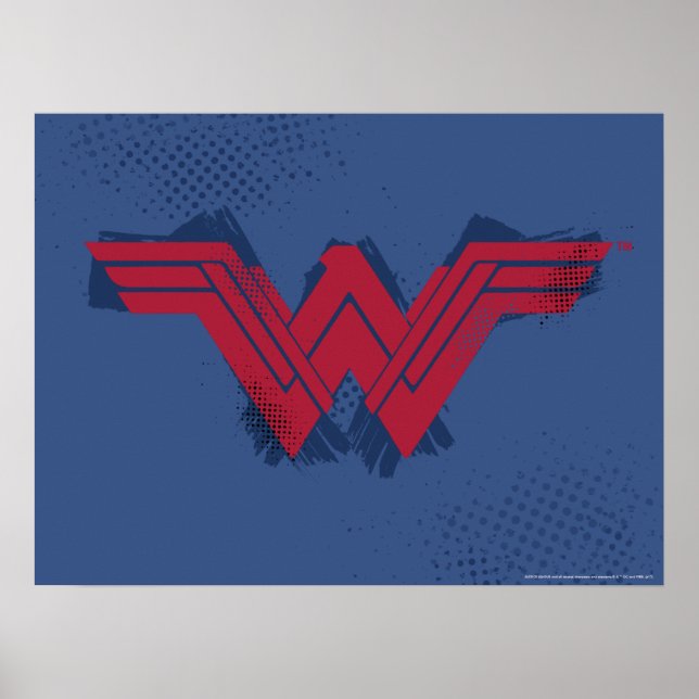 Justice League | Brushed Wonder Woman Symbol Poster (Front)