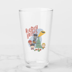 Justice League Chibi Holiday Tree Decorating Glass