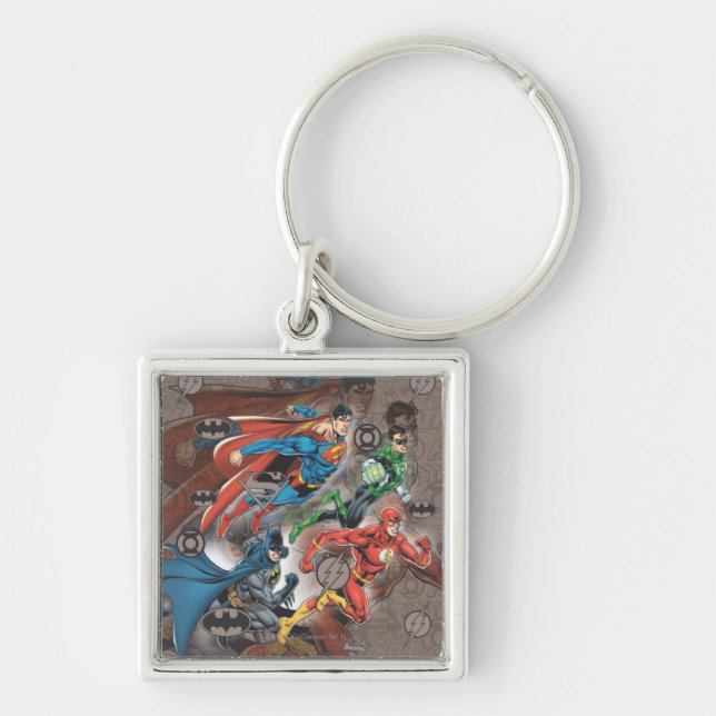 Justice League Collage Key Ring (Front)