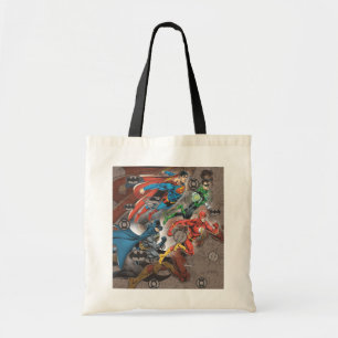 Justice League Collage Tote Bag