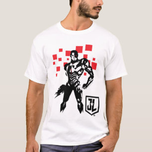 Justice League Cyborg Digital Noir Pop Art T-Shirt