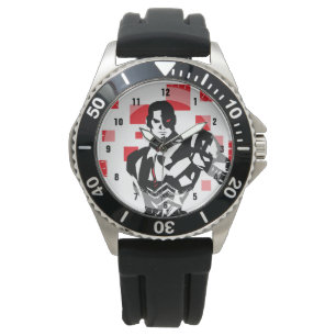 Justice League   Cyborg Digital Noir Pop Art Watch