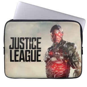Justice League Cyborg On Battlefield Laptop Sleeve