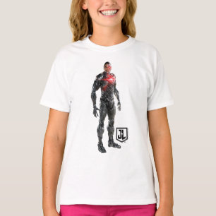 Justice League   Cyborg On Battlefield T-Shirt